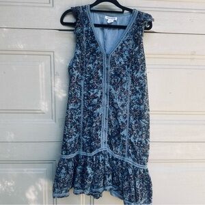 Lucky Brand Blue Floral Mini Dress
